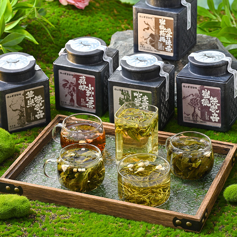 佟小曼茶饼坊 罐装水果茶荔枝小种红茶蜜桃观音花蜜瓜茉莉碧螺春
