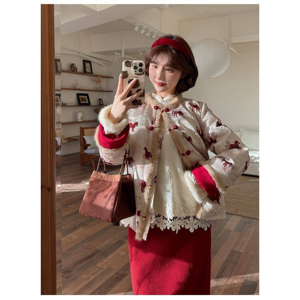 2025冬款新中式高端气质新中式外套棉衣夹棉国风盘扣百搭穿棉袄女,女装/女士精品,休闲运动套装,淘宝优惠券,粉丝福利购,淘宝优惠卷