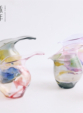 BLACKLIGHT黑光玻璃手工高硼硅玻璃公道杯原创艺术品茶具