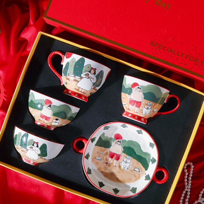 Cozy纯手绘油画餐具高级礼盒套装