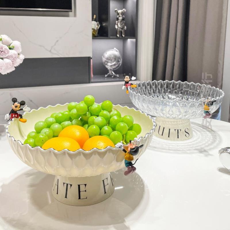 水果盘2024新款沥水篮客厅家用茶几干果盘新款糖果摆放盘轻奢高档