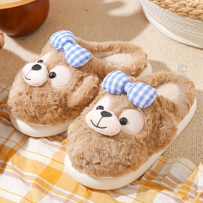 手术室棉拖鞋女新款儿童加绒加厚月子鞋毛绒亲子雪莉保暖女童外穿