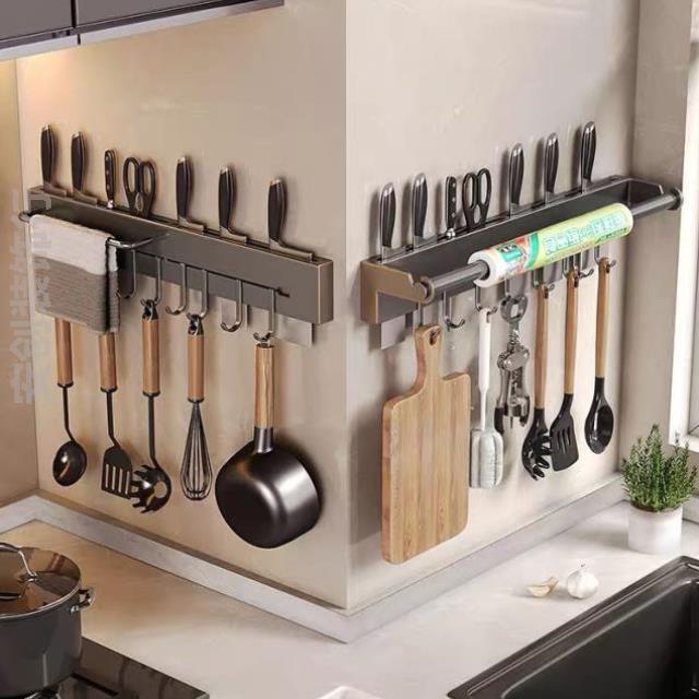 沥水筷子筒壁挂新款不锈钢刀架壁挂式收纳厨房挂钩刀具置物架架免
