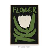 ins风花卉海报客厅挂画高级感玄关画 饰画法式 餐厅装 饰挂画客厅装