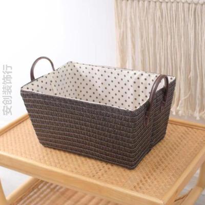 杂物收纳筐新款儿童大容量田园浴室特大号储物编织超大桌面客厅衣
