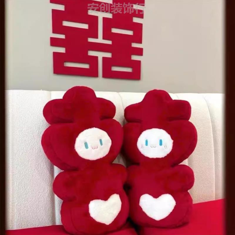 新人结婚玩偶新款金童玉女陪嫁压床娃娃婚房新娘发飘床上婚礼祝福