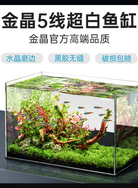 彻朗金晶5线超白鱼缸玻璃桌面客厅生态斗鱼金鱼缸专业造景水草缸