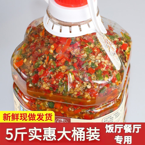 湖南青红剁椒酱商用大桶拌饭