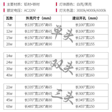 led格栅灯单双头筒灯长方形网格吊顶嵌入式家用商用店铺斗胆射灯