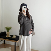 孕妇装 小个子宽松春季 卫衣 2026新款 孕妇上衣洋气遮孕肚不显怀春装