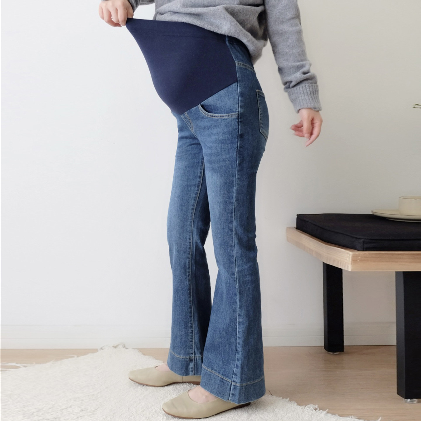 孕妇牛仔裤2026新款春季女小个子微喇外穿弹力孕妇装春装托腹裤子,孕妇装/孕产妇用品/营养,孕妇休闲裤,淘宝优惠券,粉丝福利购,淘宝优惠卷