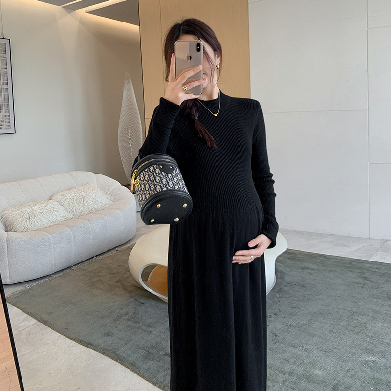 孕妇针织连衣裙2025新款秋季女半高领高级感孕妇装秋冬打底毛衣裙,孕妇装/孕产妇用品/营养,毛衣,淘宝优惠券,粉丝福利购,淘宝优惠卷