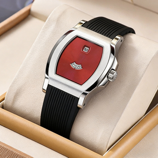 Specht & Söhne新款超薄高档防水无针酒桶型跳时机械男士腕表