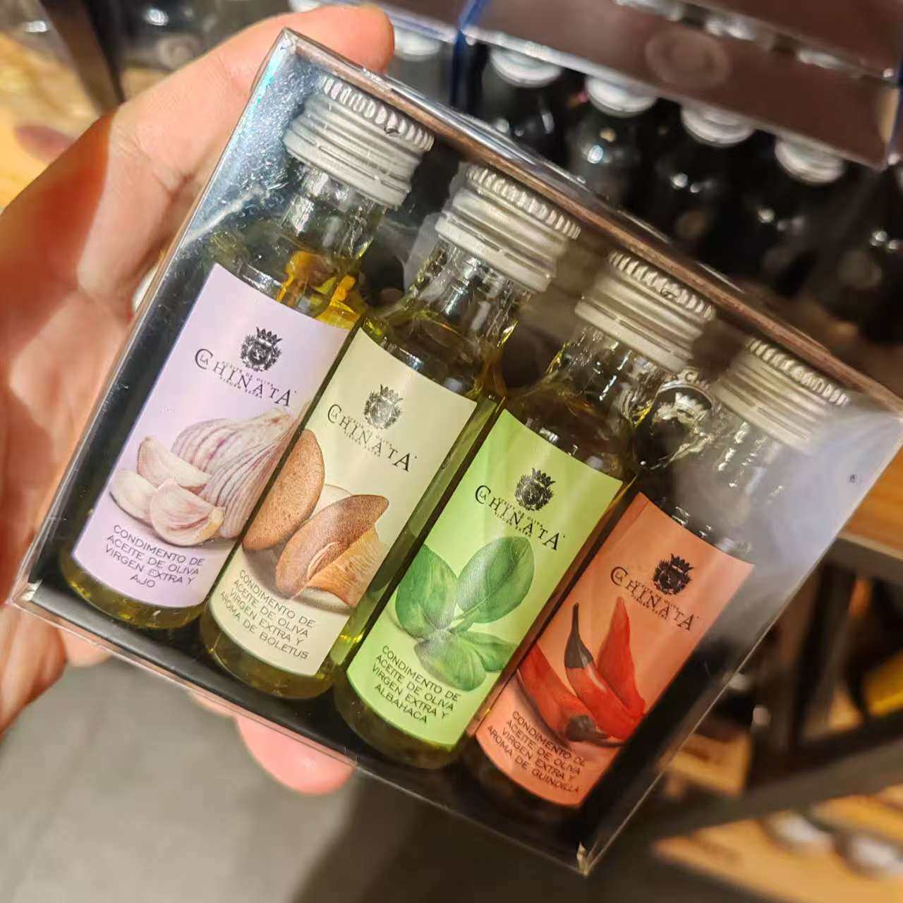 西班牙LA CHINATA Condimento 希那塔橄榄油四种口味4X100ML