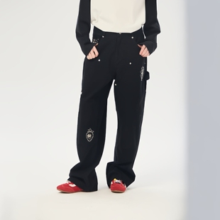 AMS1020 小怪兽纯棉复古斜纹乐队梭织长裤 AIMEEWQ 26新款