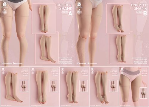 现货 worldbox 1/6 女素体 肥腿一体脚 女兵人偶配件 AT204