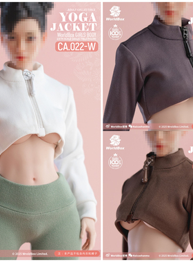 现货 Worldbox  1/6 服饰  CA022 白色 土黄色 雾霾紫色 瑜伽外套