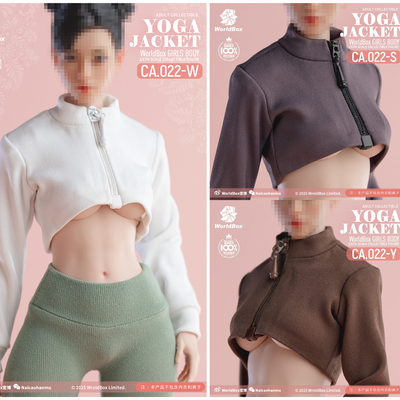 现货 Worldbox  1/6 服饰  CA022 白色 土黄色 雾霾紫色 瑜伽外套