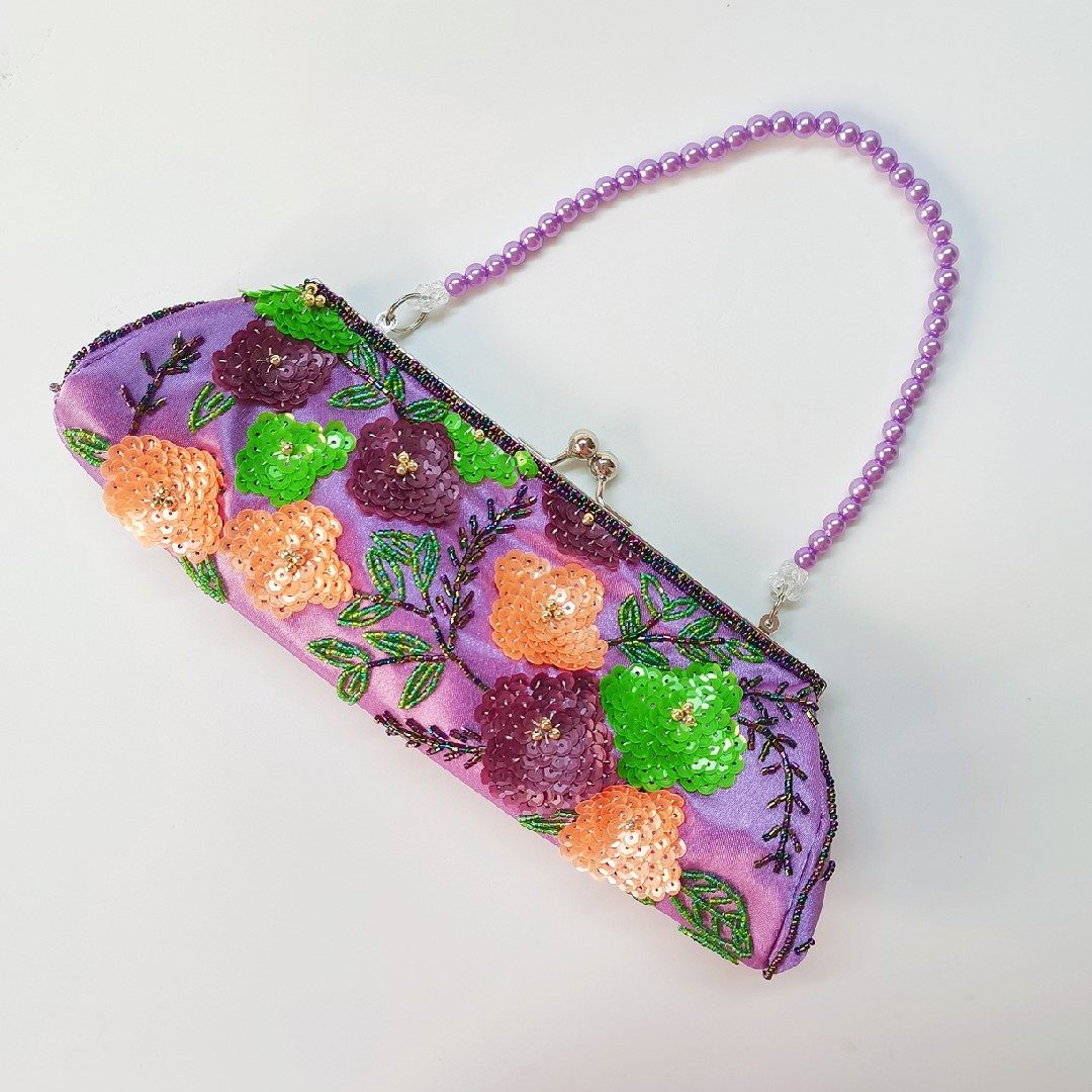 腋下复古风vintage链条手工珠绣