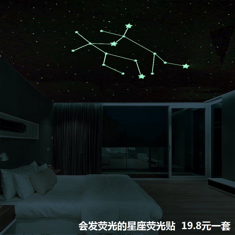 十二星座天花板房顶动漫夜光贴