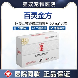 百灵金方阿莫西林克拉维酸钾片宠物猫咪用感冒药狗狗呼吸道感染