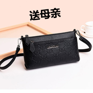 真皮包包女包2025新款时尚中老年妈妈包女士手机包外出单肩斜挎包