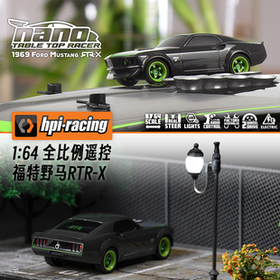 HPI nanoTTR 1:64 仿真迷你mini遥控玩具车 福特野马RTR-X 160980