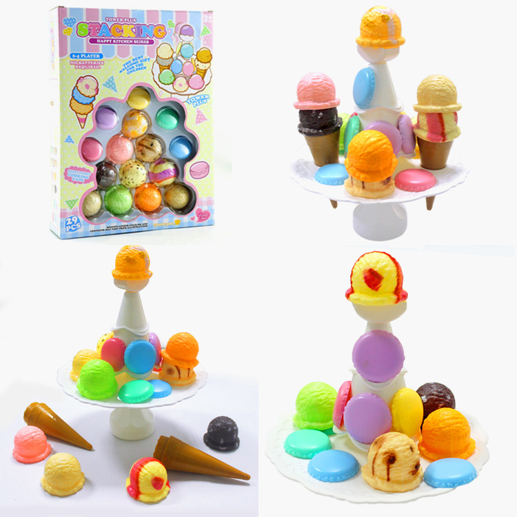 儿童益智玩具糖果叠叠乐冰淇淋叠叠高层层叠雪糕休闲聚会桌面游戏