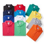 长袖 刺绣定制印LOGO 工作服广告衫 T恤女宽松全棉翻领POLO衫 领秋季