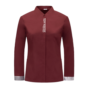 餐厅火锅店服务员长袖男女中式茶楼饭店前台传菜员工作服秋冬装