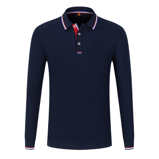 秋季polo衫女长袖翻领工作服t恤大码条纹有领上衣团体广告衫定制