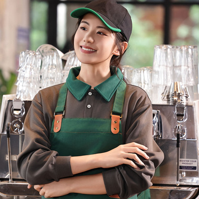 餐饮服务员工作服定制长袖