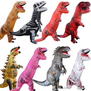 圣诞节充气服装霸王龙套装儿童搞怪剑龙人偶气模骑行卡通搞笑道具