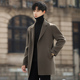 短秋冬季 全纯羊毛呢子大衣男士 双面绒外套中长款 加厚风衣高级感潮