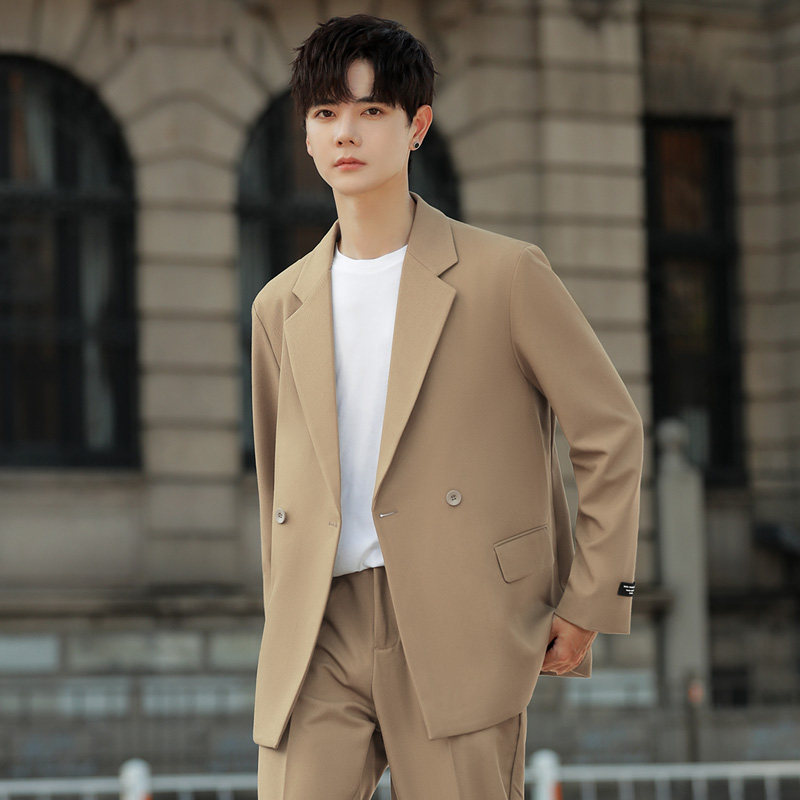 高端男士休闲西服套装2024新款春秋季韩版小西装外套单件上衣宽松