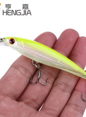 HENG JIA路亚鱼饵假饵9cm内镭射生海鲈鱼饵8g远投浮水米诺鱼饵