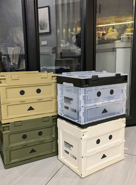 小号20L日式动漫折叠箱卡其色黑色家用装饰储物潮牌手办收纳箱子