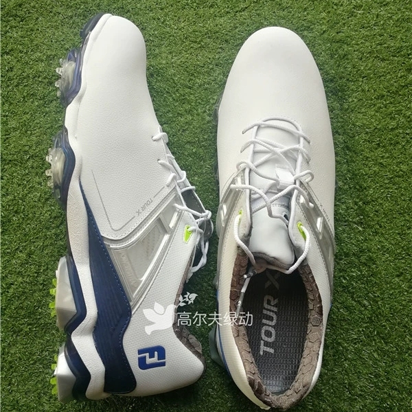 【现货45】footjoy高尔夫鞋男鞋旋美巡赛专业缓震有钉防水白蓝