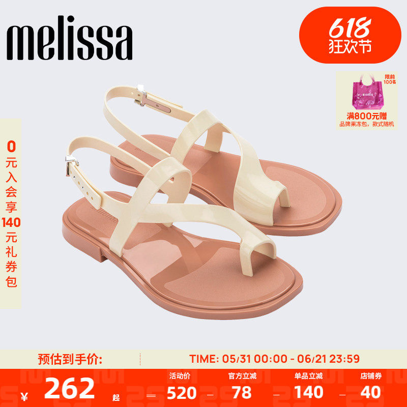 Melissa/梅丽莎25新款女士CASSIE简约舒适平跟时尚平底凉鞋35930