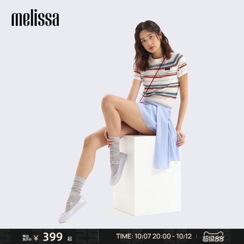 赵露芭蕾鞋Melissa蝴蝶结