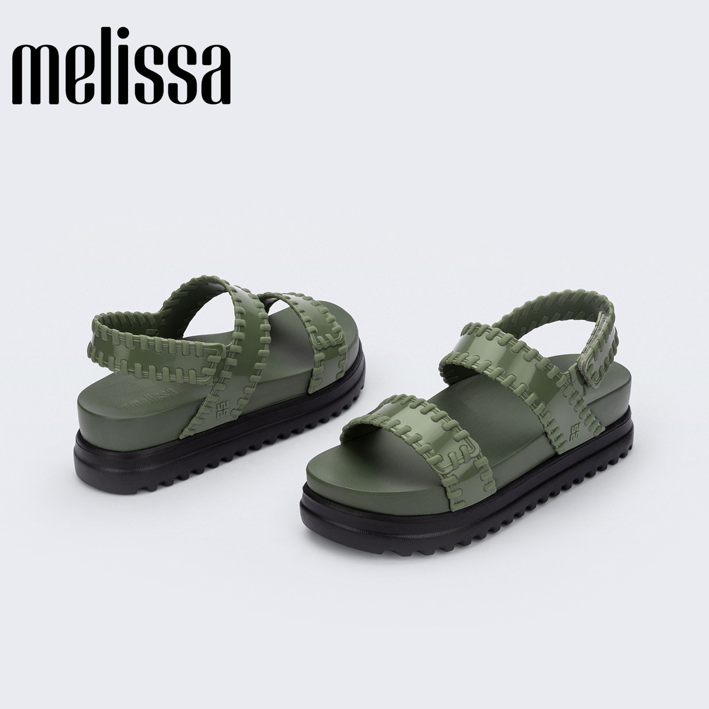 Melissa/梅丽莎时尚厚底露趾齿轮果冻休闲罗马凉鞋女鞋36976