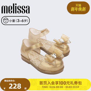 立体蝴蝶结魔术贴35697 女童凉鞋 Melissa 梅丽莎25新AMY小童单鞋