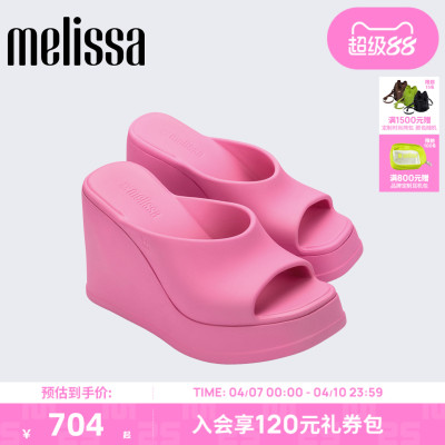 Melissa/梅丽莎2026新款超火女夏季外穿高跟拖鞋厚底面包鞋38046