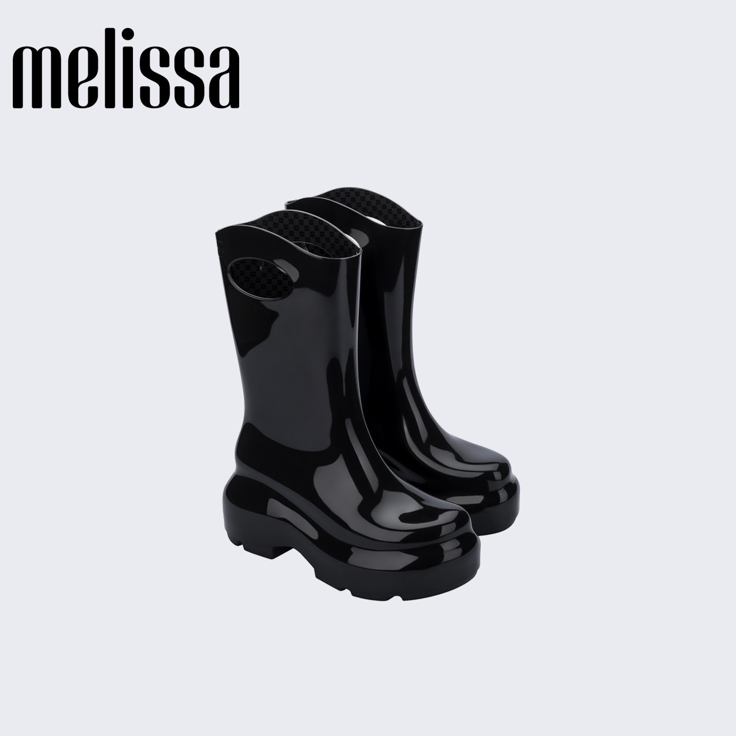 Melissa/梅丽莎26新款女士中高筒亮面靴子外出时尚时装靴子37988