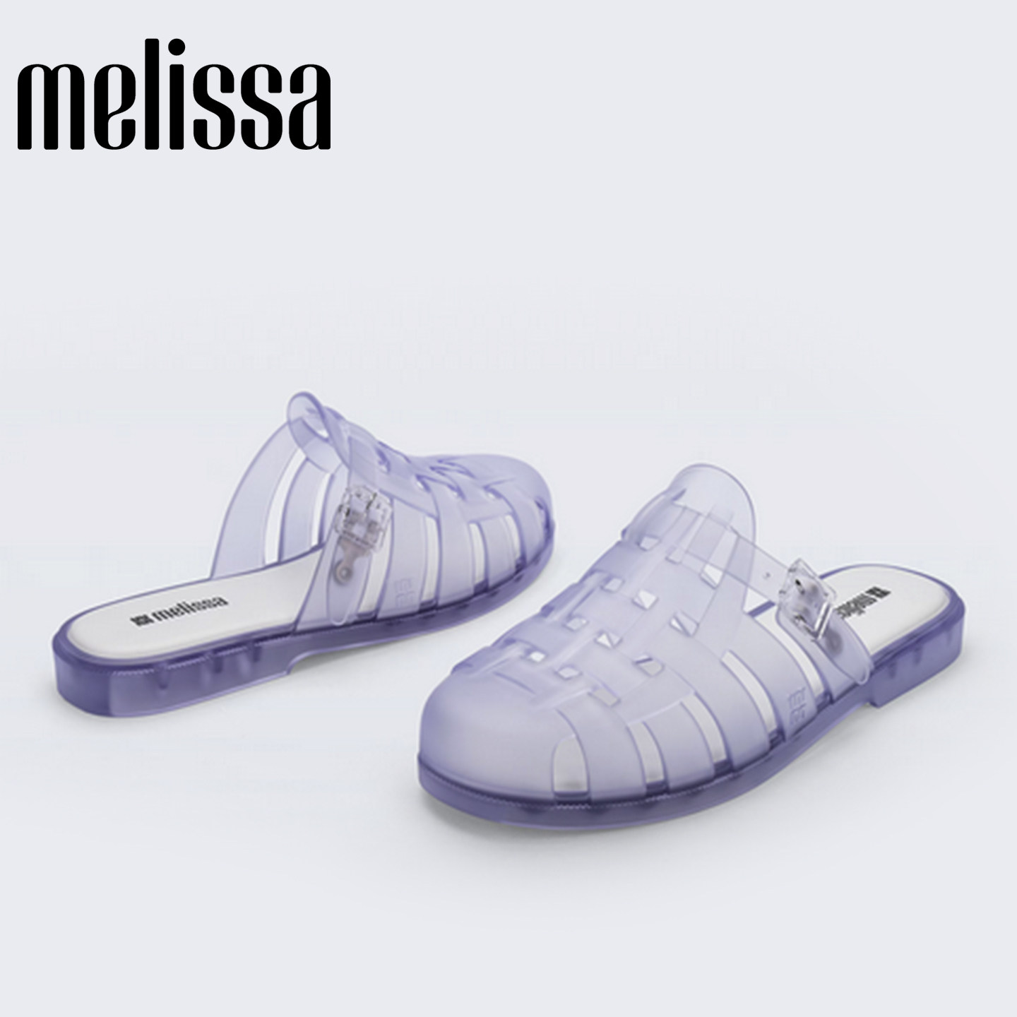 Melissa/梅丽莎26新品女夏季编织包头水晶果冻拖鞋一字拖鞋38029