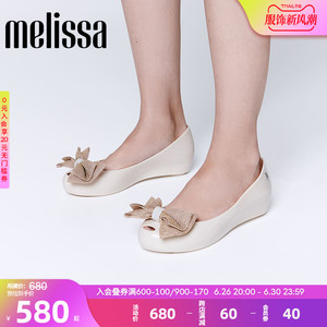 Melissa梅丽莎24新款女士时尚经典鱼嘴芭蕾鞋蝴蝶结单鞋35855