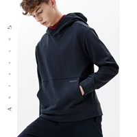 Anta antaplus áo len nam 2019 mùa thu mới thể thao áo len rắn màu trùm đầu áo len - Thể thao lông cừu / jumper hoodie trơn