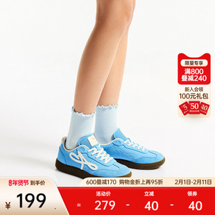 安踏曼舞丨芭蕾风经典薄底德训女T头鞋春季百搭休闲平底舞蹈鞋