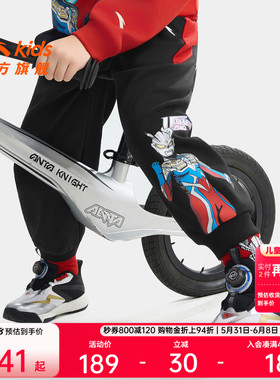 奥特曼IP安踏儿童装男童裤子春秋款2026夏季新款舒小童卫裤运动裤