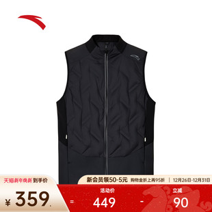 安踏跑步羽绒马甲 轻量羽绒运动夹克男立领加厚外套152545606